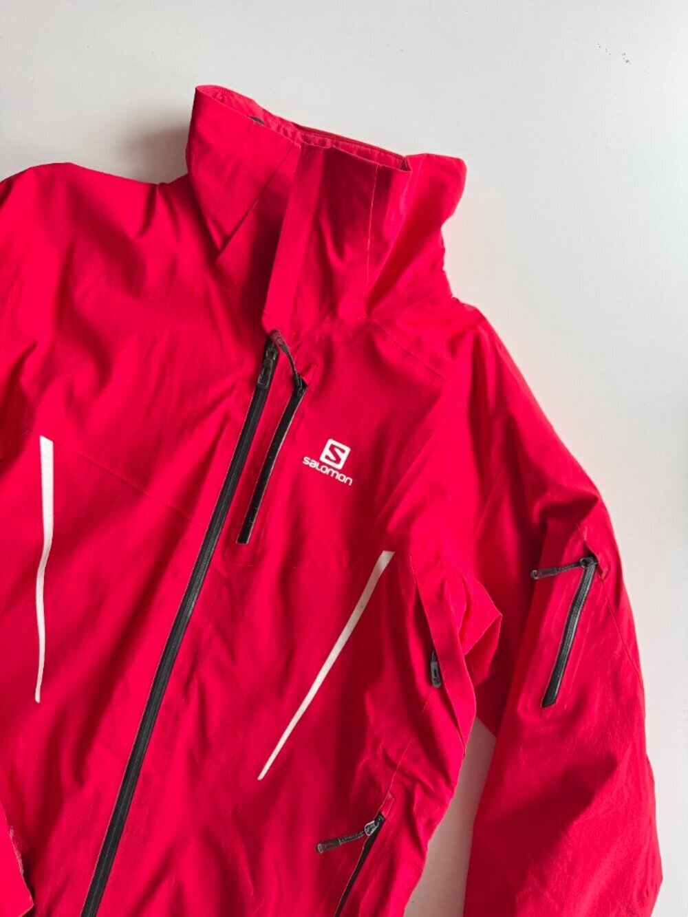 SALOMON Speed AdvancedSkin Dry Red Nylon Ripstop Ski Shell Jacket, Size M - Picture 4 of 16